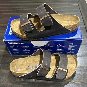 Birkenstock Arizona Leather Dark Brown